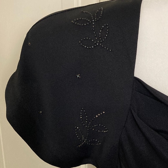 Vintage 1980's Flared Dress w Embellishments - Picture 6 of 15